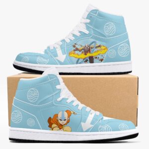 Aang Avatar Shoes - JD1 Anime Black Leather High-Top